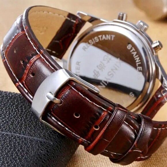 Brown Leather Watch Band - Picture 2 of 3